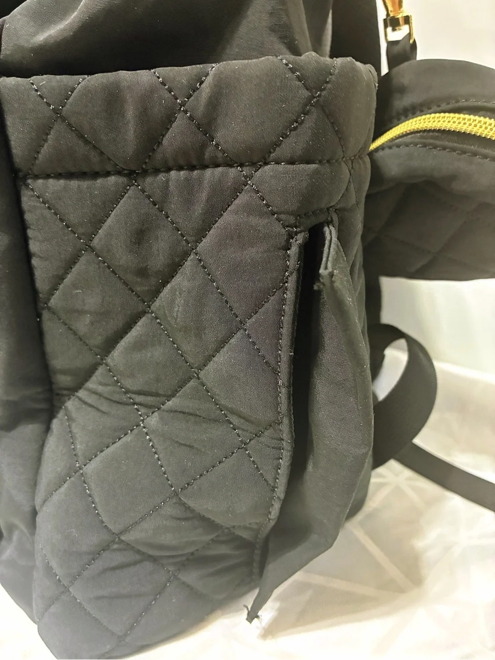 Casirena  cool quilted black diaper bag never been used NWOT